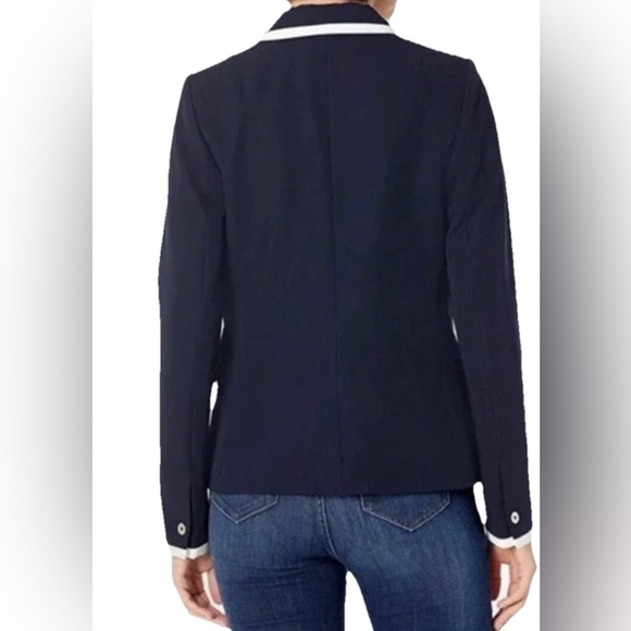 Tommy Hilfiger Dark Blue Blazer with White Accents Size 14 - Picture 2 of 11